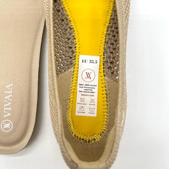 VIVAIA Aria Pointed Toe Breathable Mesh Ballet Flat Women 5.5 Almond Tan Comfort - Picture 10 of 10